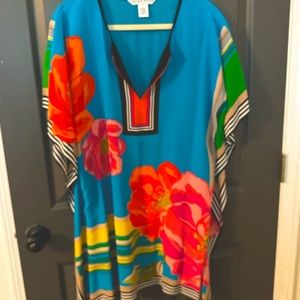 Trina Turk 100% Silk Caftan Dress